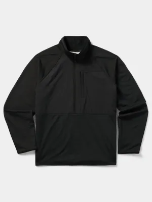 Men's Lightweight Grid Tech Fleece Pullover In Black