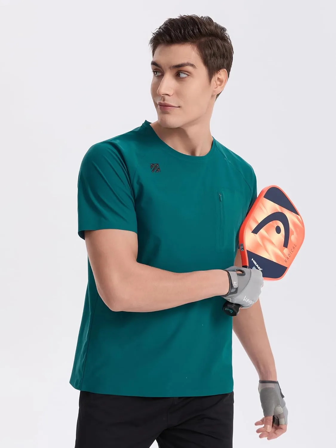 Mens Seamless Workout T-Shirts Lightweight Moisture Wicking Running Hiking Camping Tennis Pickleball Shirts for Men