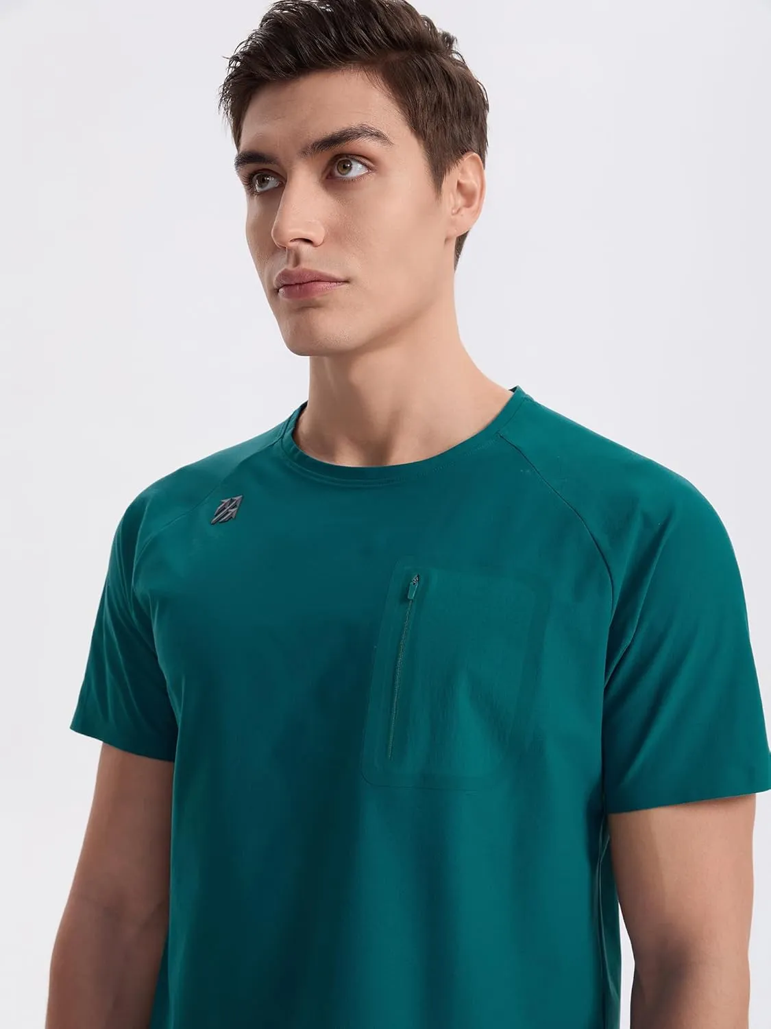 Mens Seamless Workout T-Shirts Lightweight Moisture Wicking Running Hiking Camping Tennis Pickleball Shirts for Men