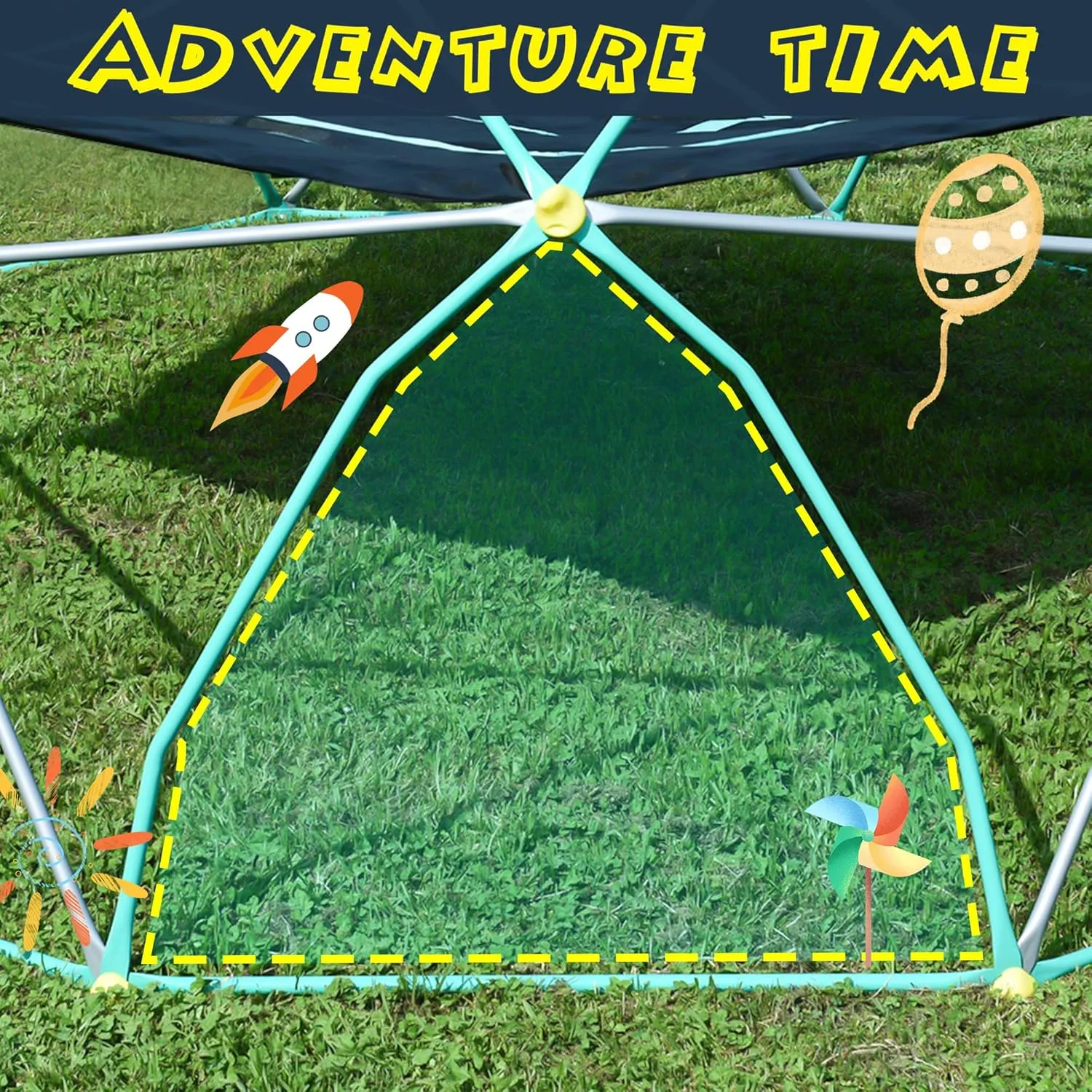 Merax 12FT Climbing Dome, Outdoor Dome Climber for Kids 3-10 Supporting 1000 lbs, Easy Assembly Playground Jungle Gym Backyard Play Equipment