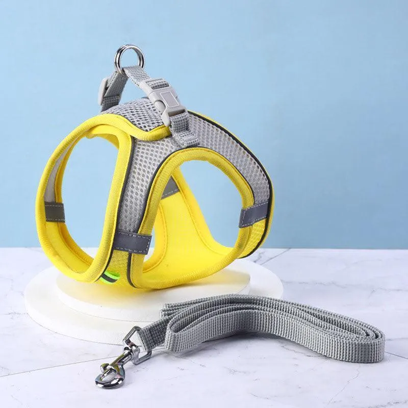 Mesh Cat Harness and Leash Set 5 Color Cat Lead Vest