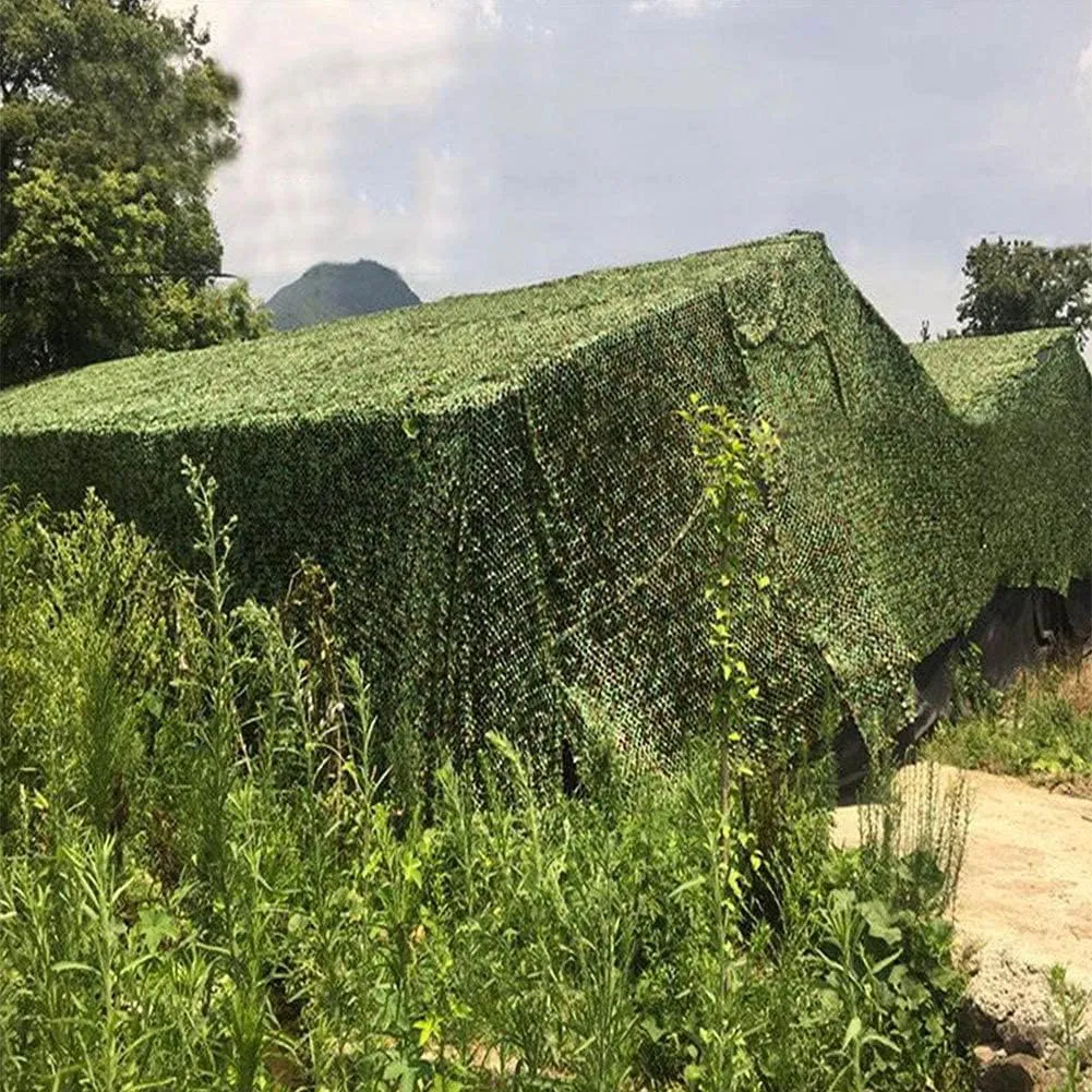 Military Camo Netting, Green Camouflage Net, Hunting Blind Sun Shade Net, for Decoration, Army Tarp, Birthday Party, Shelter, Nylon Oxford Net