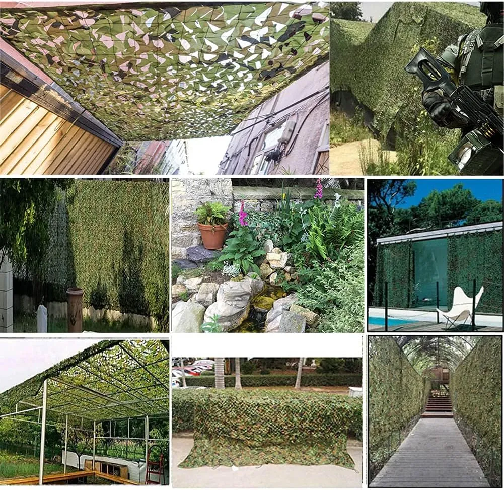 Military Camo Netting, Green Camouflage Net, Hunting Blind Sun Shade Net, for Decoration, Army Tarp, Birthday Party, Shelter, Nylon Oxford Net