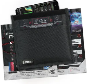 Mission Darkness Non-Window Faraday Bag for Phones // Signal Blocking Faraday Cage Prevents Hacking Tracking Spying, Device Shielding for Law Enforcement Military Digital Forensics, EMP CME Protection