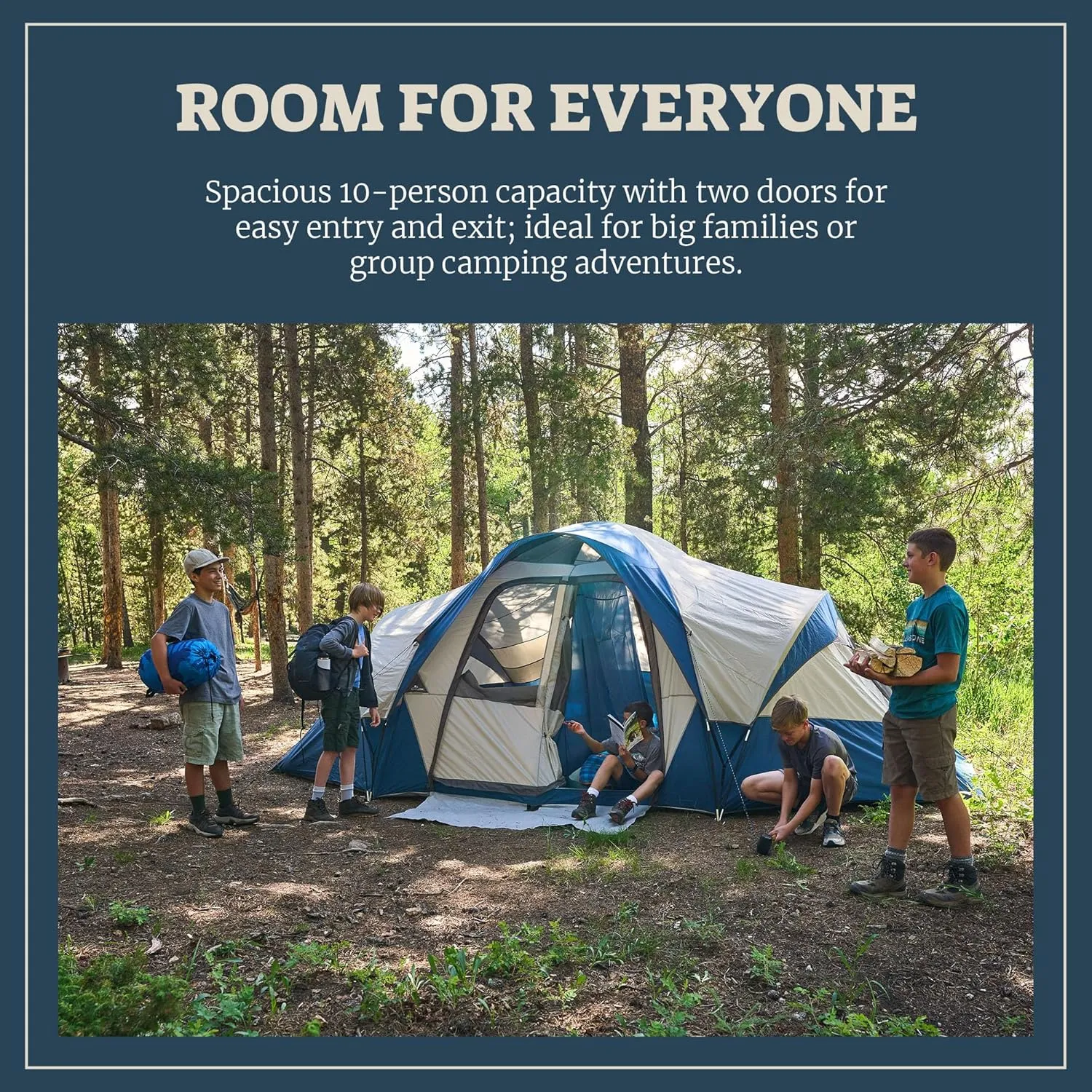 Modified Dome Camping Tent for Car Camping, Traveling, Festivals, and More