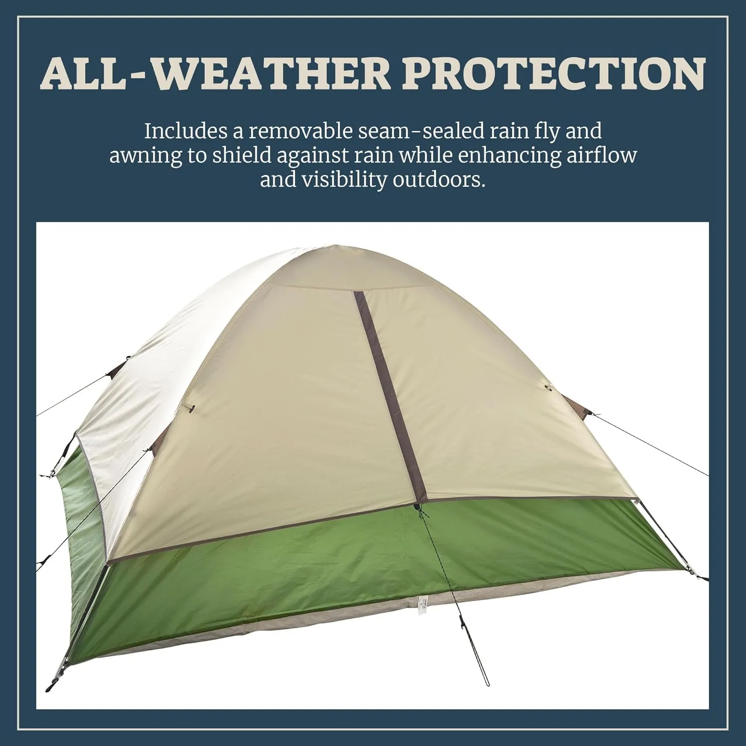 Modified Dome Camping Tent for Car Camping, Traveling, Festivals, and More
