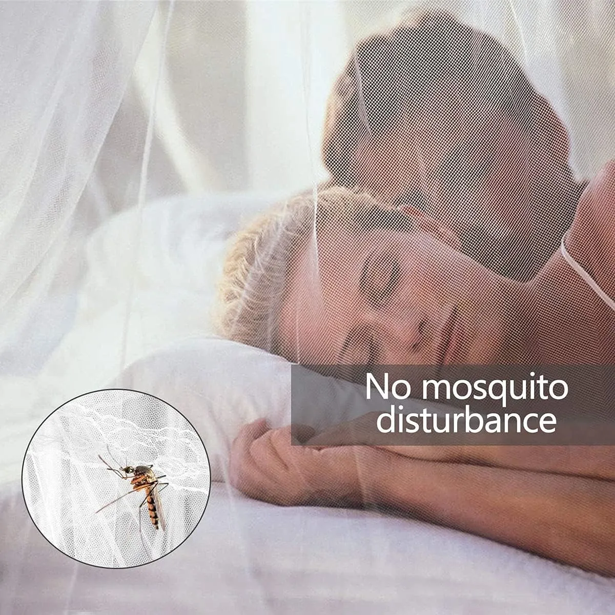 Mosquito Net, Bed Canopy for Double and Single Bed, Cots, Princess Dome Mosquito Mesh Curtain Bed Tent with Adhesive Hook Travel Bag 60x260x1100 cm,Purple
