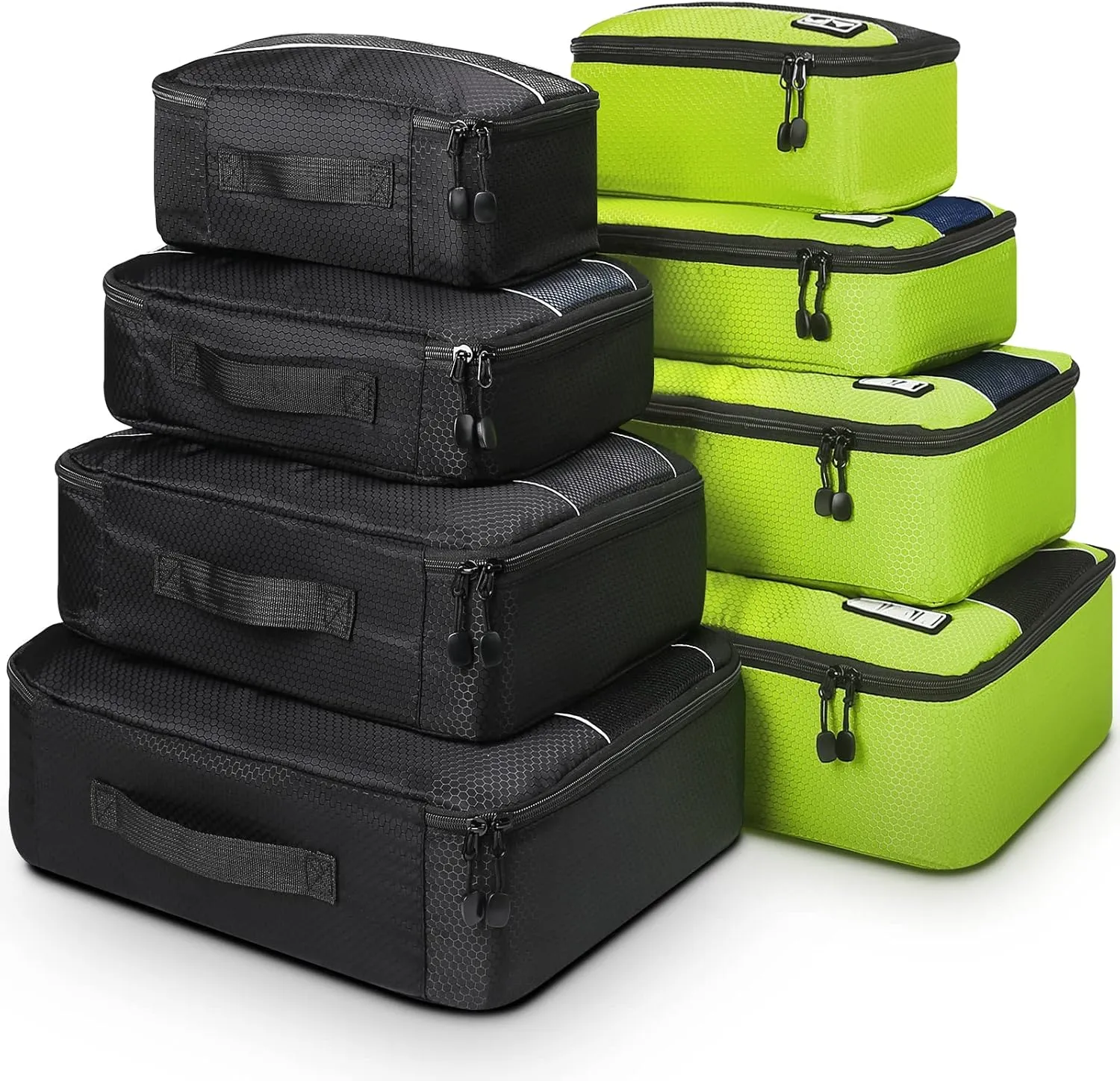 Mossio 8 Set Packing Cubes for Suitcase - Premium Quality Ultralight Travel Organizer for Carry On Luggage and Backpack
