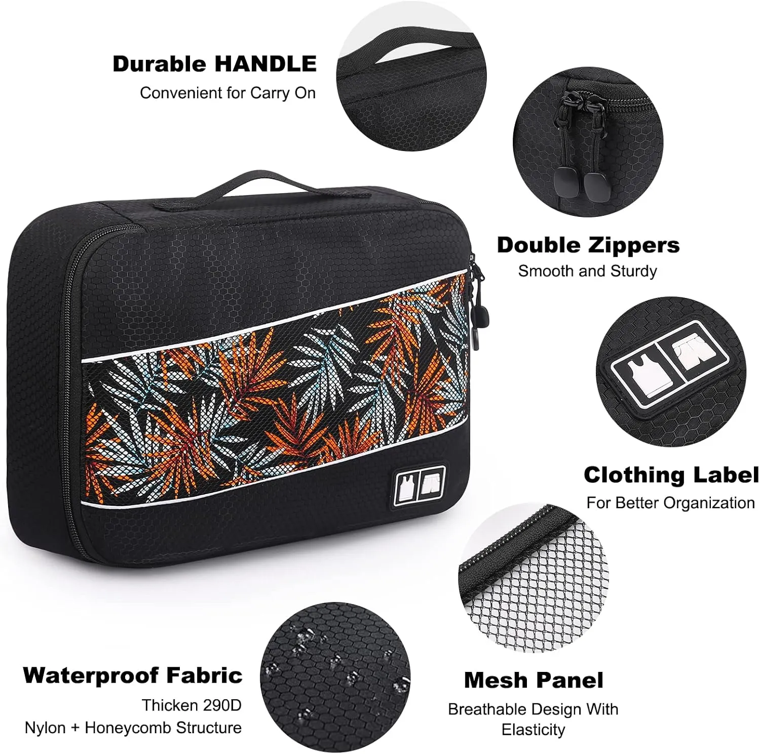 Mossio 8 Set Packing Cubes for Suitcase - Premium Quality Ultralight Travel Organizer for Carry On Luggage and Backpack