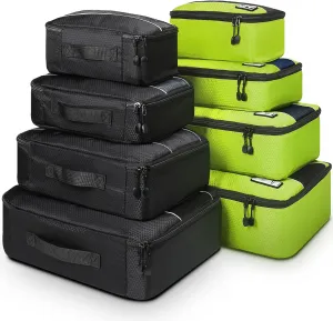 Mossio 8 Set Packing Cubes for Suitcase - Premium Quality Ultralight Travel Organizer for Carry On Luggage and Backpack