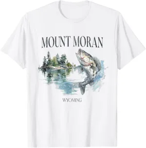Mount Moran Mountains Wyoming Hiking Outdoors Vintage T-Shirt
