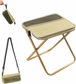 Mountaineering and Hiking Portable Stool,2025 New Ultra-Light Folding Stool, Foldable Stools with Carrying Bag, Ultralight Camping Stools for Hiking and Fishing Supports up to 265 Lbs (White, Large)