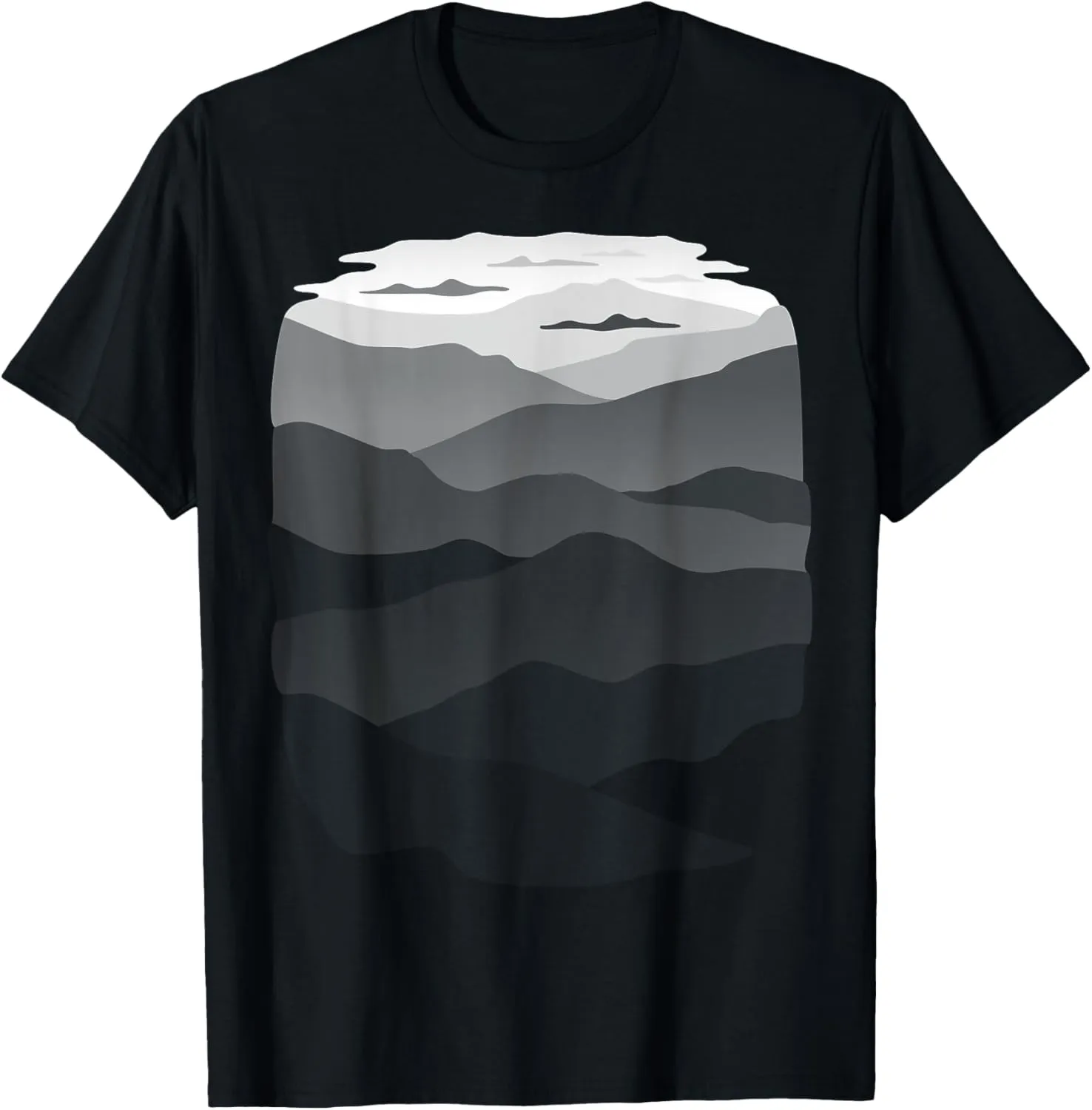 Mountains Forest Sunrise Morning Foggy Misty Magical Graphic T-Shirt