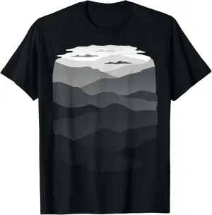 Mountains Forest Sunrise Morning Foggy Misty Magical Graphic T-Shirt