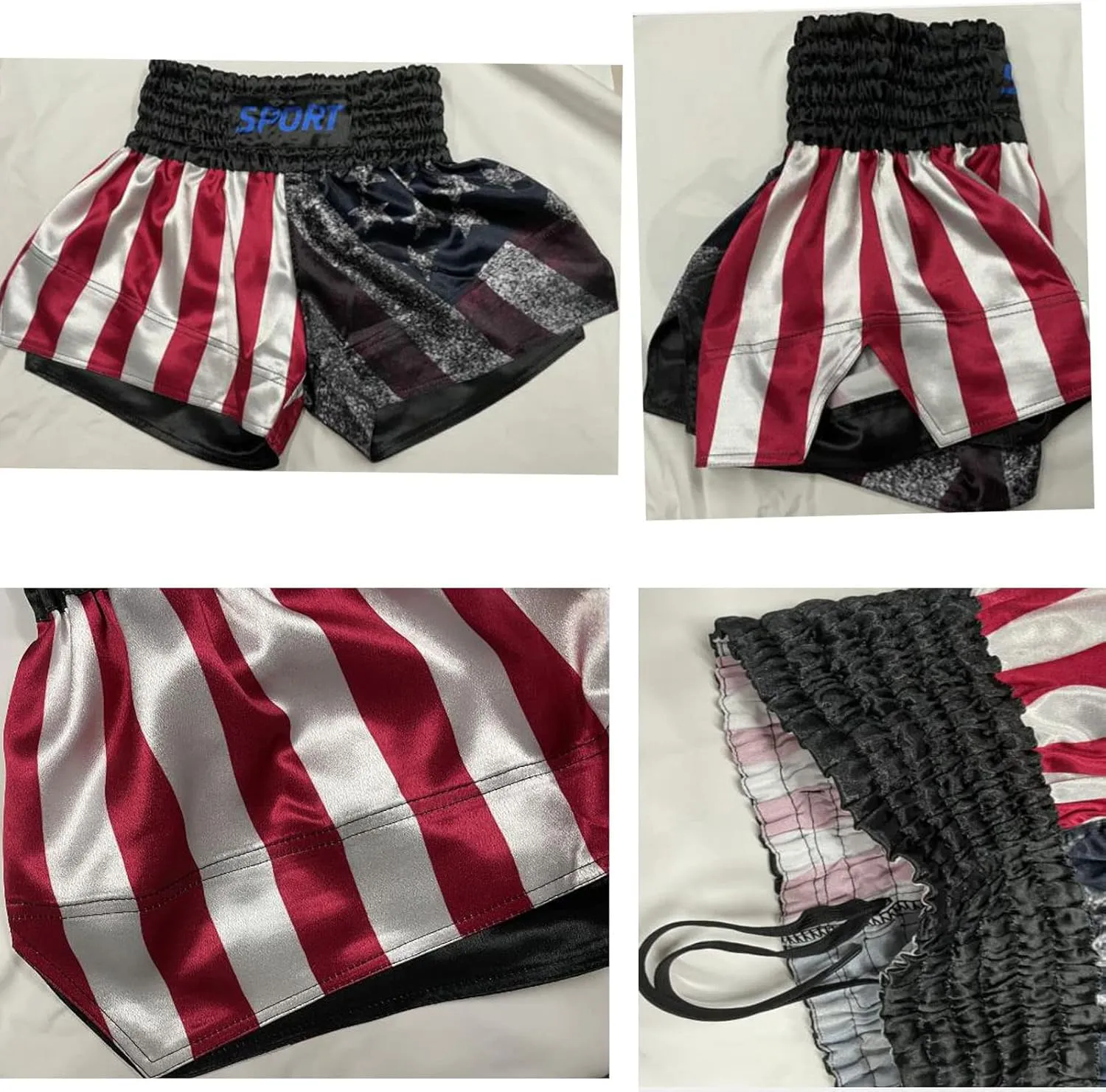 Muay Thai Shorts -Boxing Trunks- MMA Pants Workout Kickboxing Gym Clothing