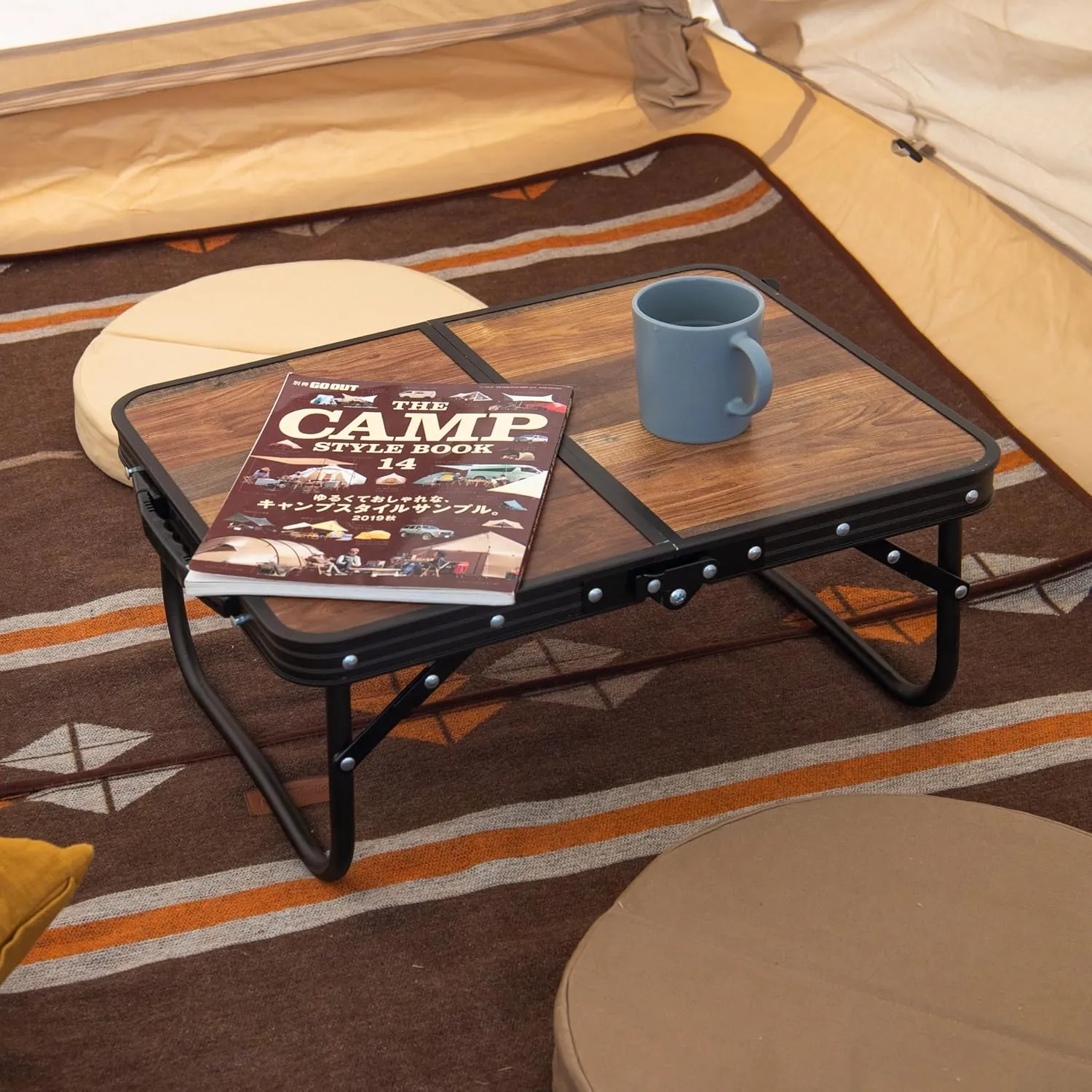 Naturehike Folding Camping Table, Portable Tables with Adjustable Legs, 35.4×23.6×14.6 Inch Foldable Camp Pinic Tables with Carry Bag for Outdoor Camping, BBQ, Travel - Large Wooden