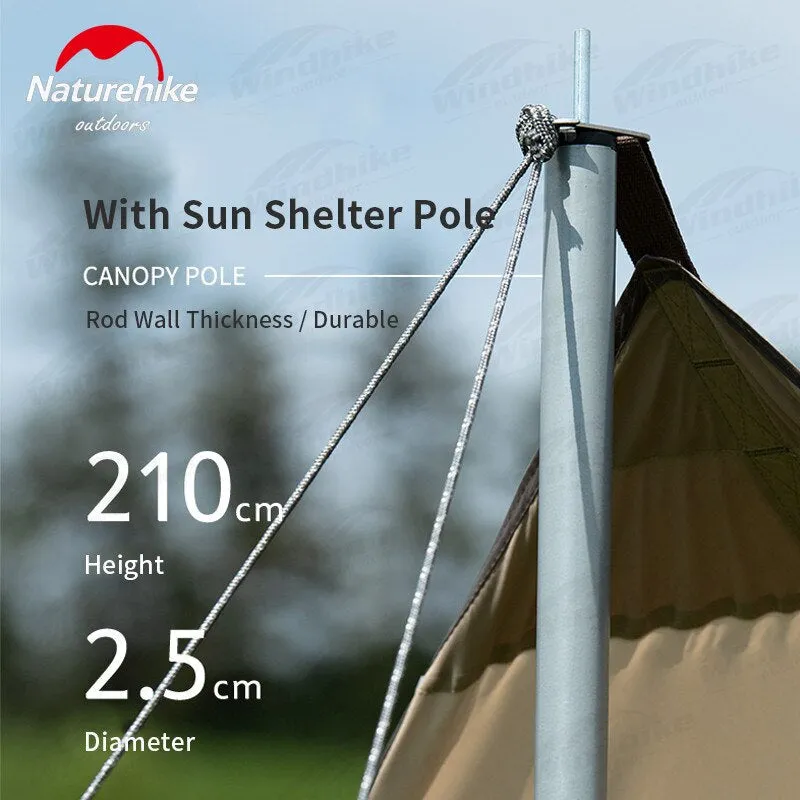 Naturehike GIRDER Series Sun Shelter Awning Canopy Tarp Tent in Classic Silver Coated & Double Sided Black Vinyl Glue   Silver Coating UV Sun Shade Tarp