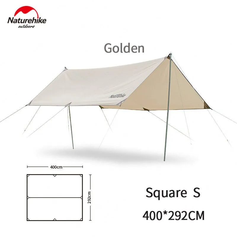 Naturehike GIRDER Series Sun Shelter Awning Canopy Tarp Tent in Classic Silver Coated & Double Sided Black Vinyl Glue   Silver Coating UV Sun Shade Tarp