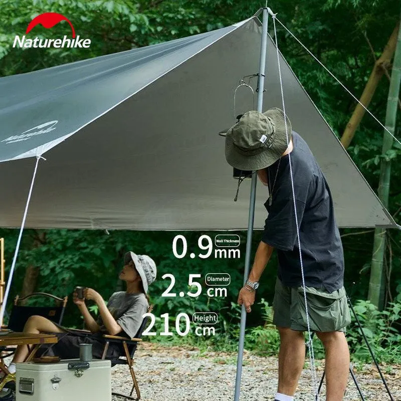 Naturehike GIRDER Series Sun Shelter Awning Canopy Tarp Tent in Classic Silver Coated & Double Sided Black Vinyl Glue   Silver Coating UV Sun Shade Tarp