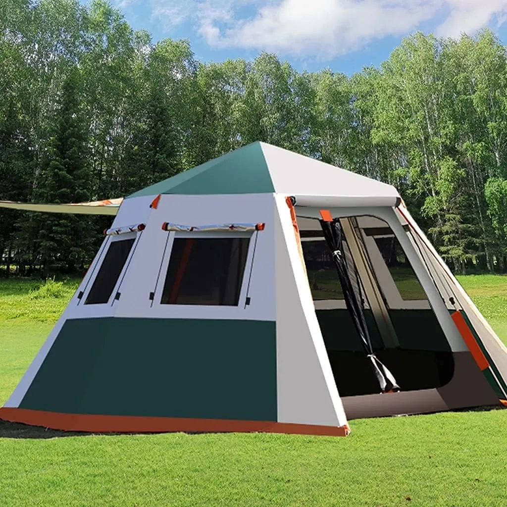 NIEH Pop Up Tent for 3 to 4 Person, Camping Outdoor Tent, Family Camping Tent with 360° Panoramic View, Ventilation, Waterproof Dome Tent for, Camping, Beach, and Outdoor