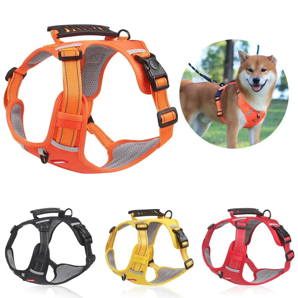 No Pull Large Dog Harness Adjustable Reflective Vest