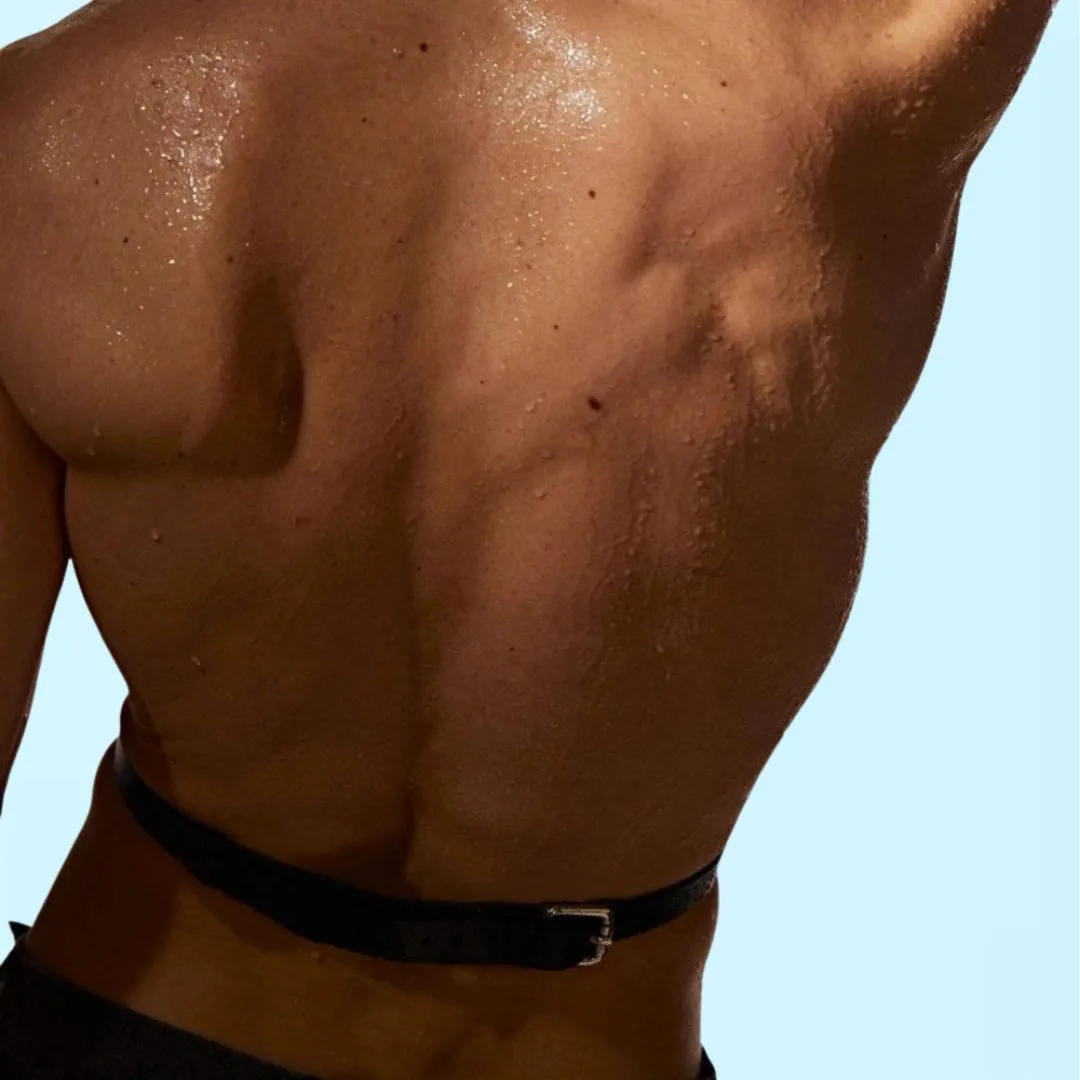 NOIR - Black Leather Muscle Binding Strap