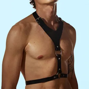 NOIR - Black Leather Muscle Binding Strap