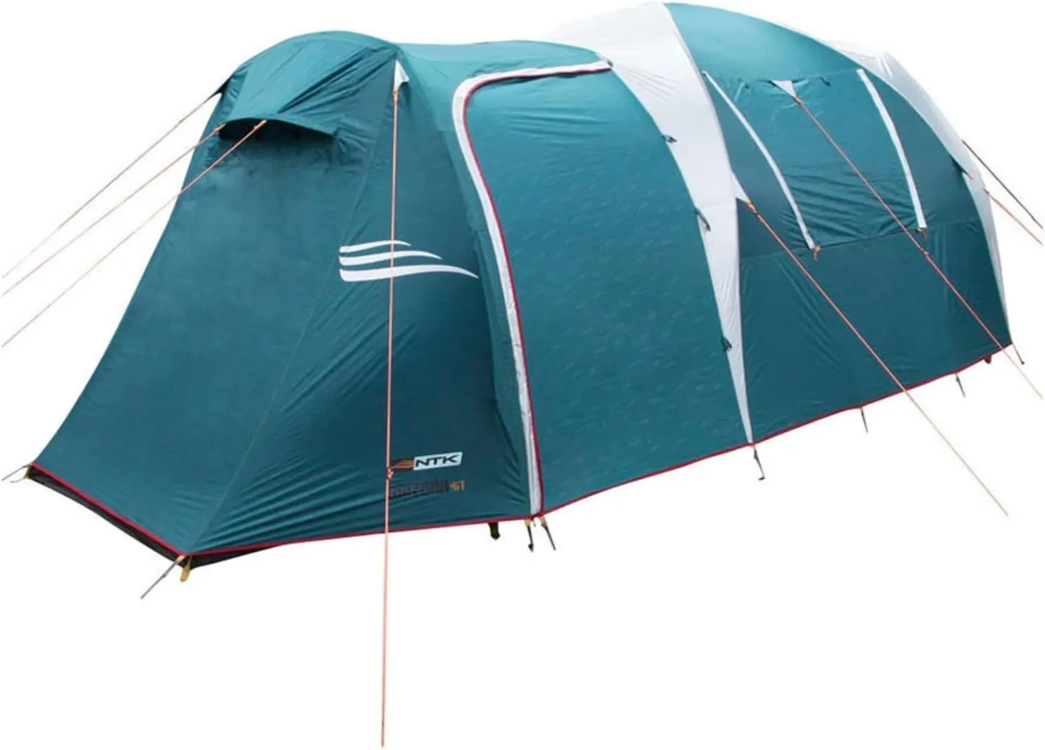 NTK Arizona GT 9 to 10 Person Tent for Family Camping | 17.4 x 8 ft Camping Tent with 2 Rooms, 2 Doors, 100% Waterproof Dome & Breathable Mesh | Outdoor | 2500 mm Warm & Cold Weather Family Tent.