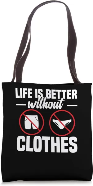 Nudist Camp Freedom Naturism Naked Nudism Symbol Naturist Tote Bag