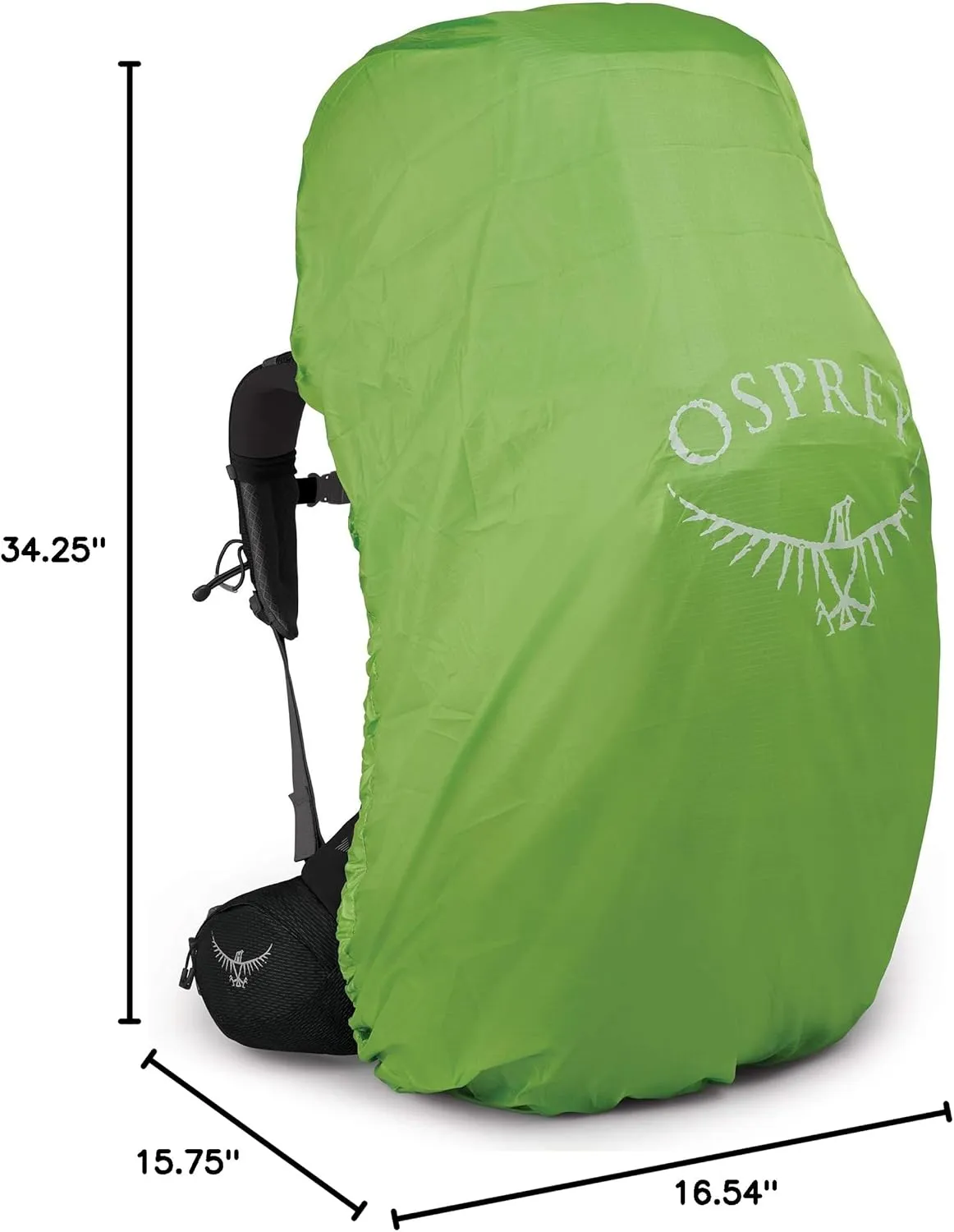 Osprey Aether Plus 100L Men's Backpacking Backpack, Black, L/XL