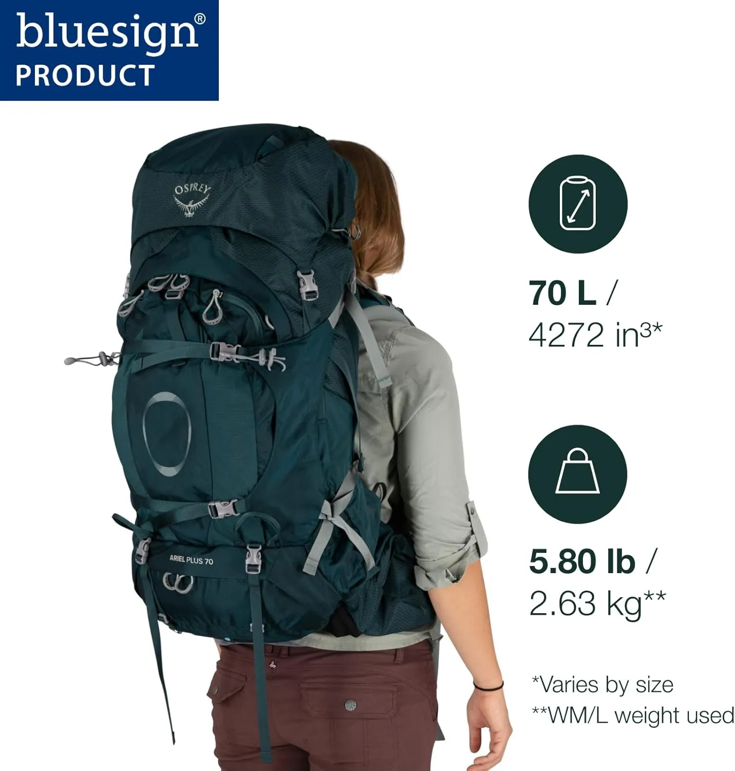 Osprey Ariel Plus 70 Women's Backpacking Backpack