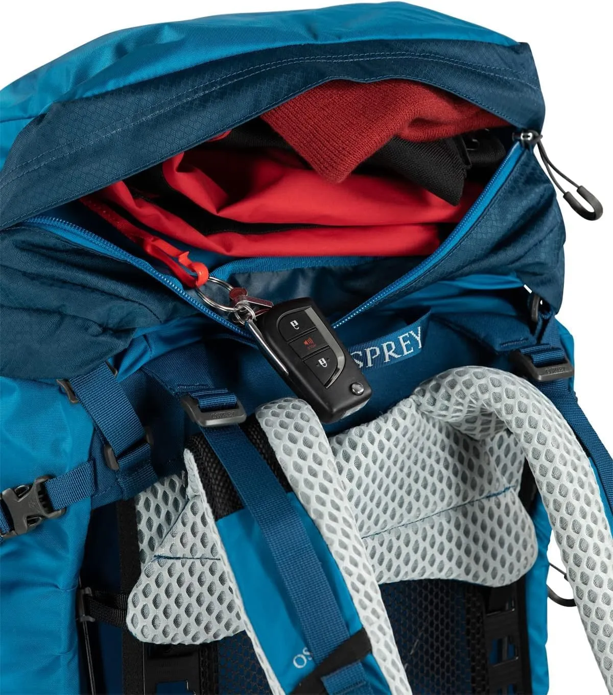 Osprey Atmos AG LT 65L Men's Backpacking Backpack, Night Shift/Scoria Blue, L/XL