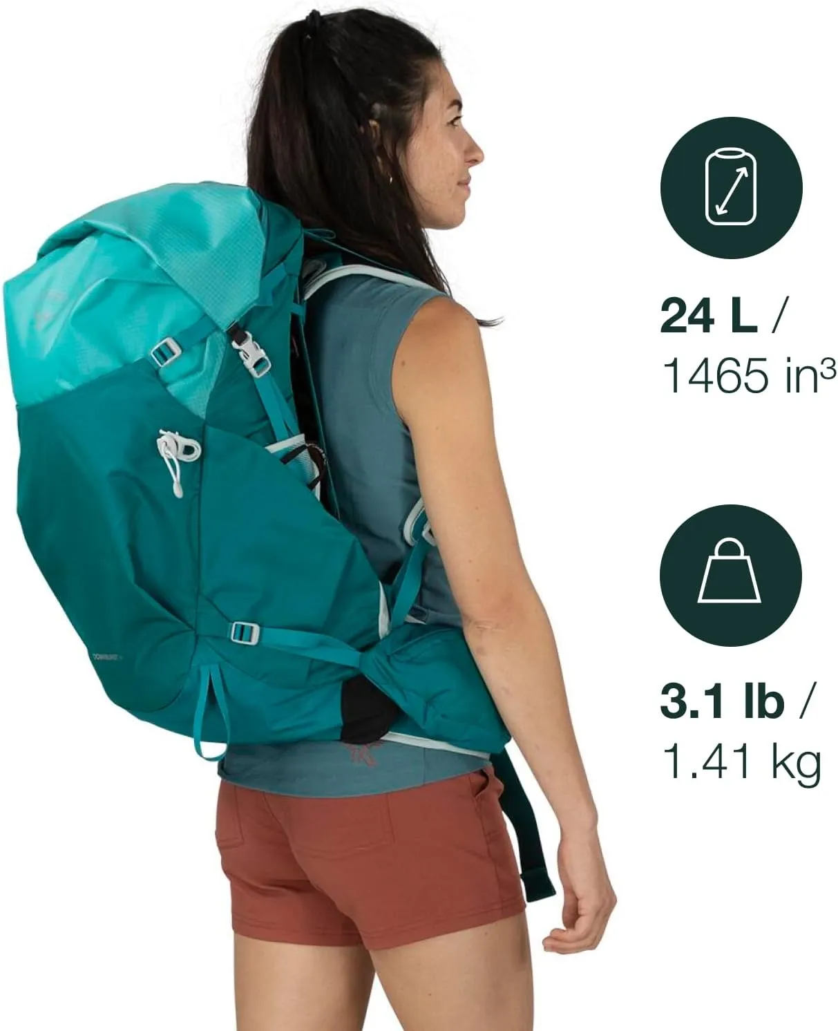 Osprey Downburst 24L Women's Hiking Backpack, Tidal Blue