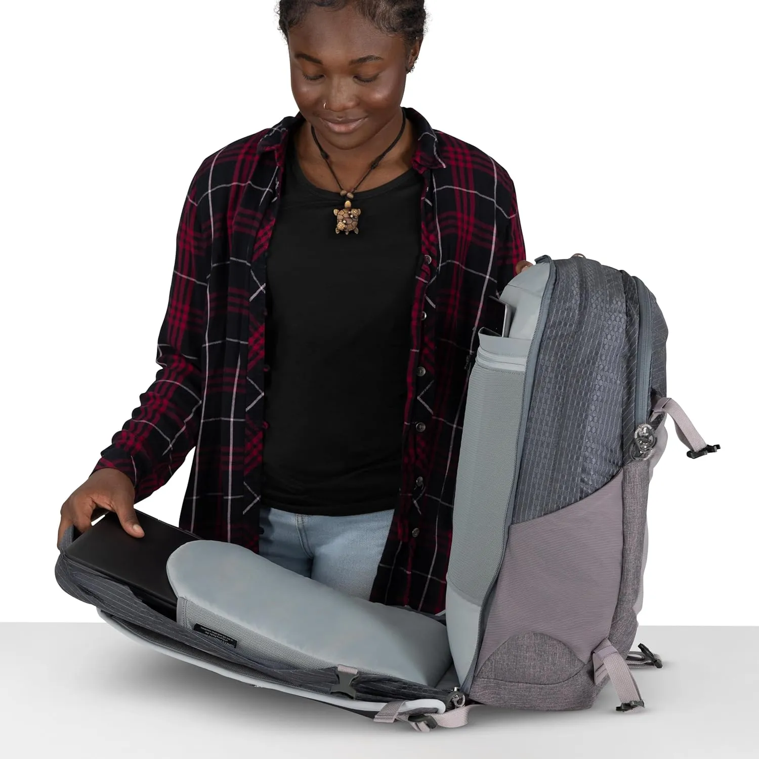 Osprey Nebula Commuter Backpack, Tungsten Soundwave/Grey Heather