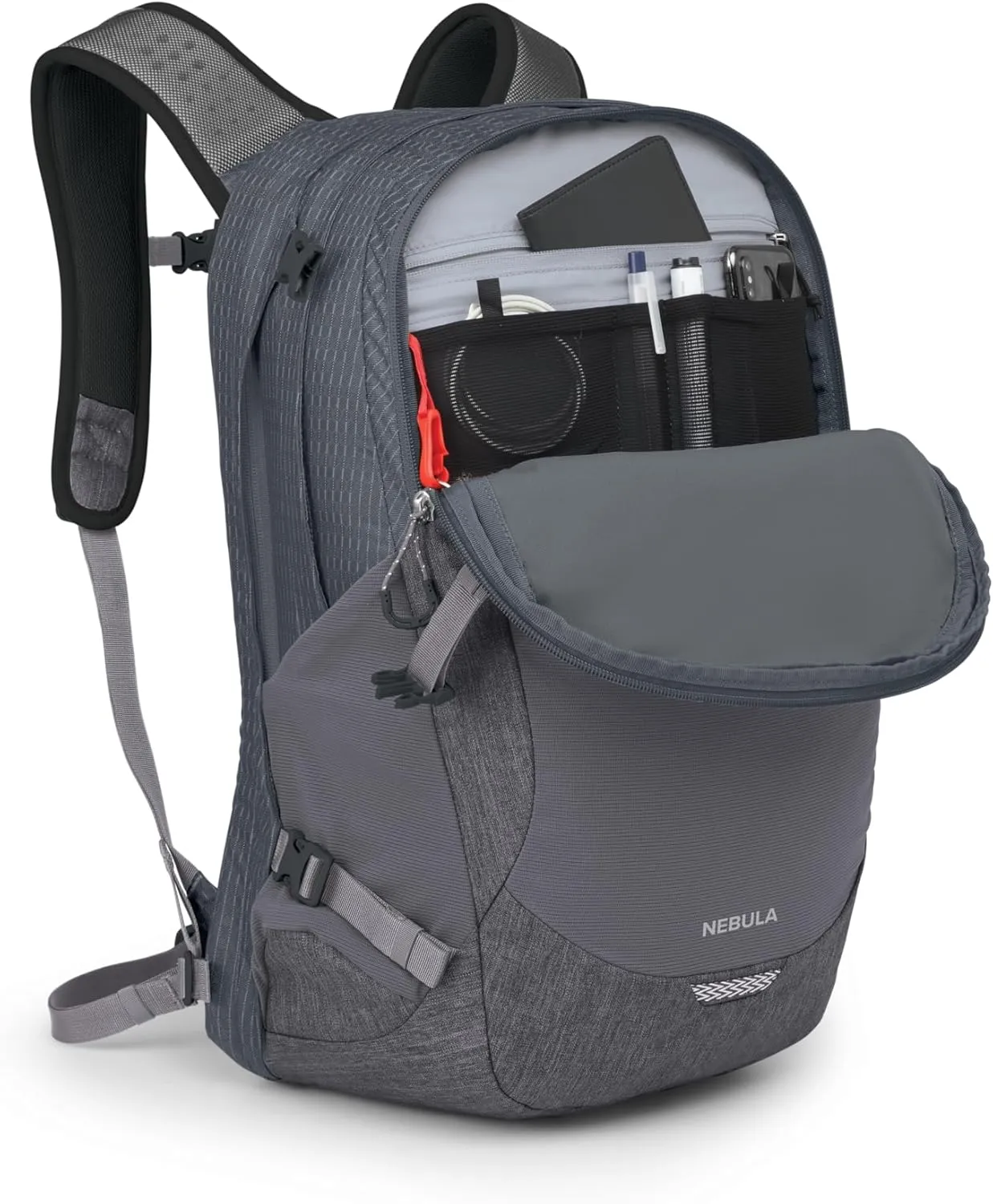 Osprey Nebula Commuter Backpack, Tungsten Soundwave/Grey Heather
