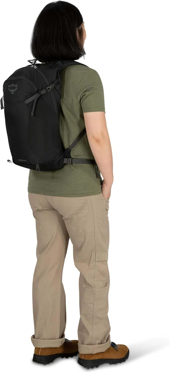 Osprey Sportlite 15L Unisex Hiking Backpack with Hydraulics Reservoir, Pine Leaf Green