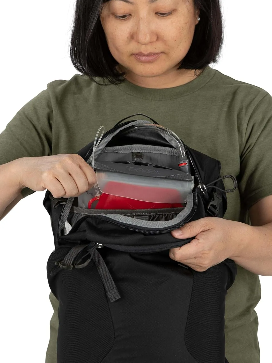 Osprey Sportlite 15L Unisex Hiking Backpack with Hydraulics Reservoir, Pine Leaf Green