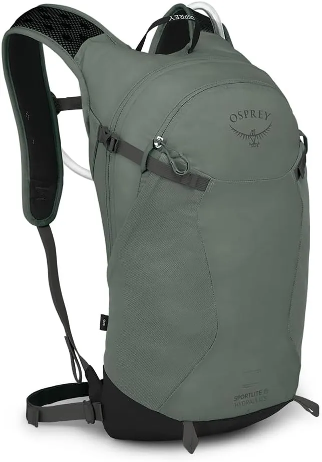 Osprey Sportlite 15L Unisex Hiking Backpack with Hydraulics Reservoir, Pine Leaf Green