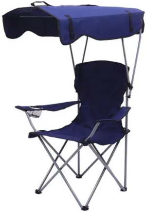 Outdoor Camp Chairs, Camping Chair with Shade Canopy Chair, Folding Recliner, Adjustable Outdoor Beach Lightweight Sunshade Folding Chairs Lawn Chairs Adults(A)