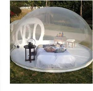 Outdoor Tunnel Backyard Transparent Air Dome Tent, Single Inflatable Bubble Tent House Home Camping with Blowers and Repair Equipment,A