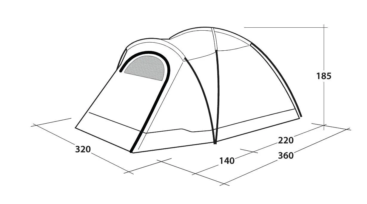 Outwell Cloud 5 Pole Tent Green 5 Person