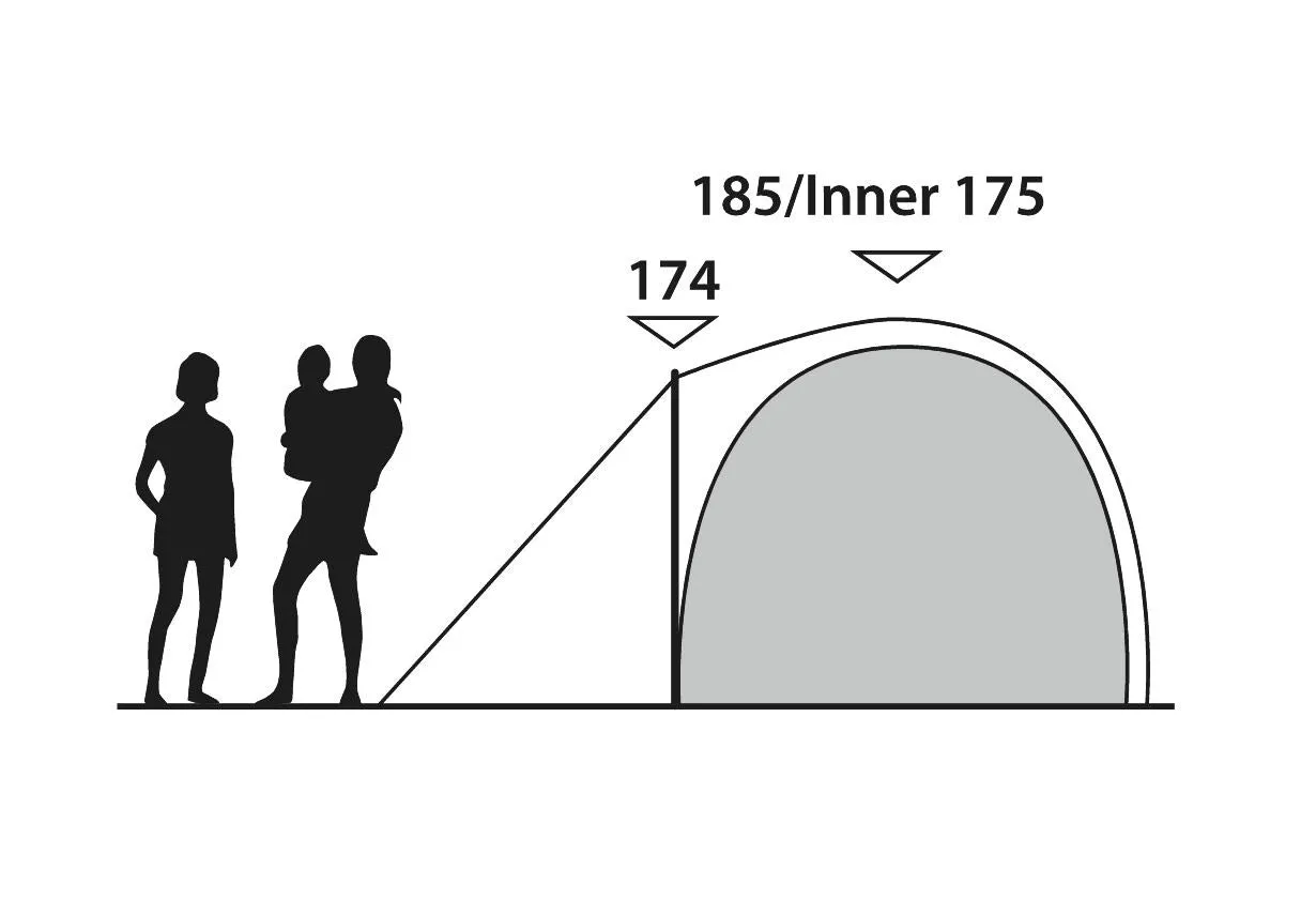 Outwell Cloud 5 Pole Tent Green 5 Person