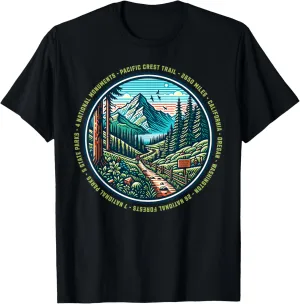 Pacific Crest Trail USA Cali Oregon Washington PCT Hiking T-Shirt
