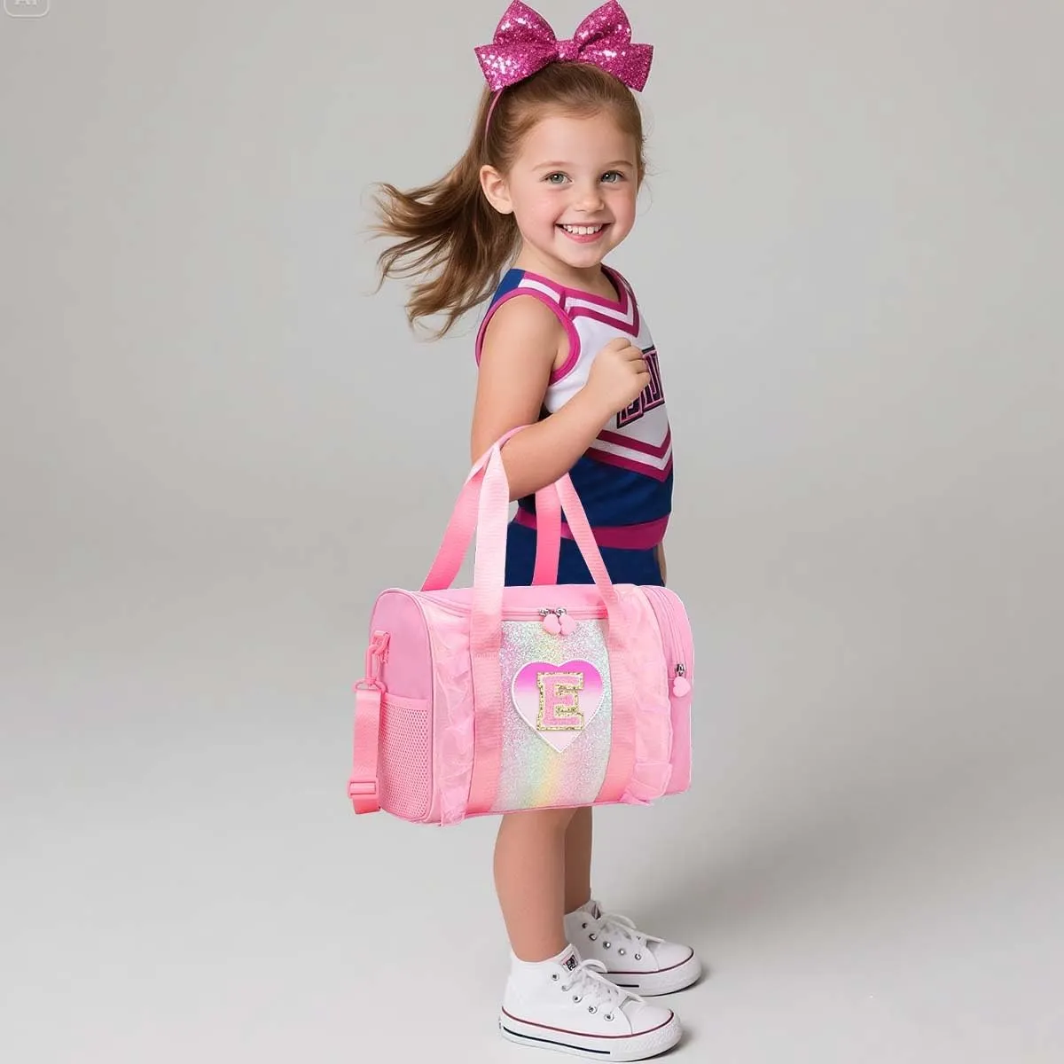 Personalized Monogram Dance Bag for Girls - 3-6 Years Kids Lightweight Water Resistant Oxford Backpack for Ballet Cheerleading Sleepovers Gymnastics Pink S