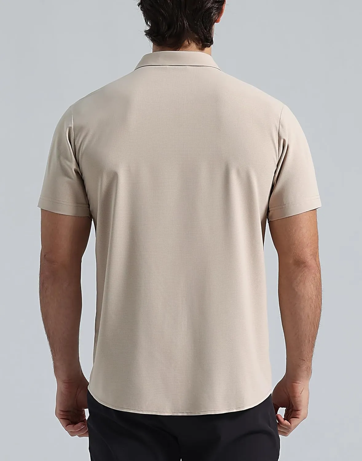 Pioneer Camp Men Fishing Shirts with Zipper Pocket UPF 50  Lightweight Casual Short Sleeve Button Down Shirts for Men Hiking