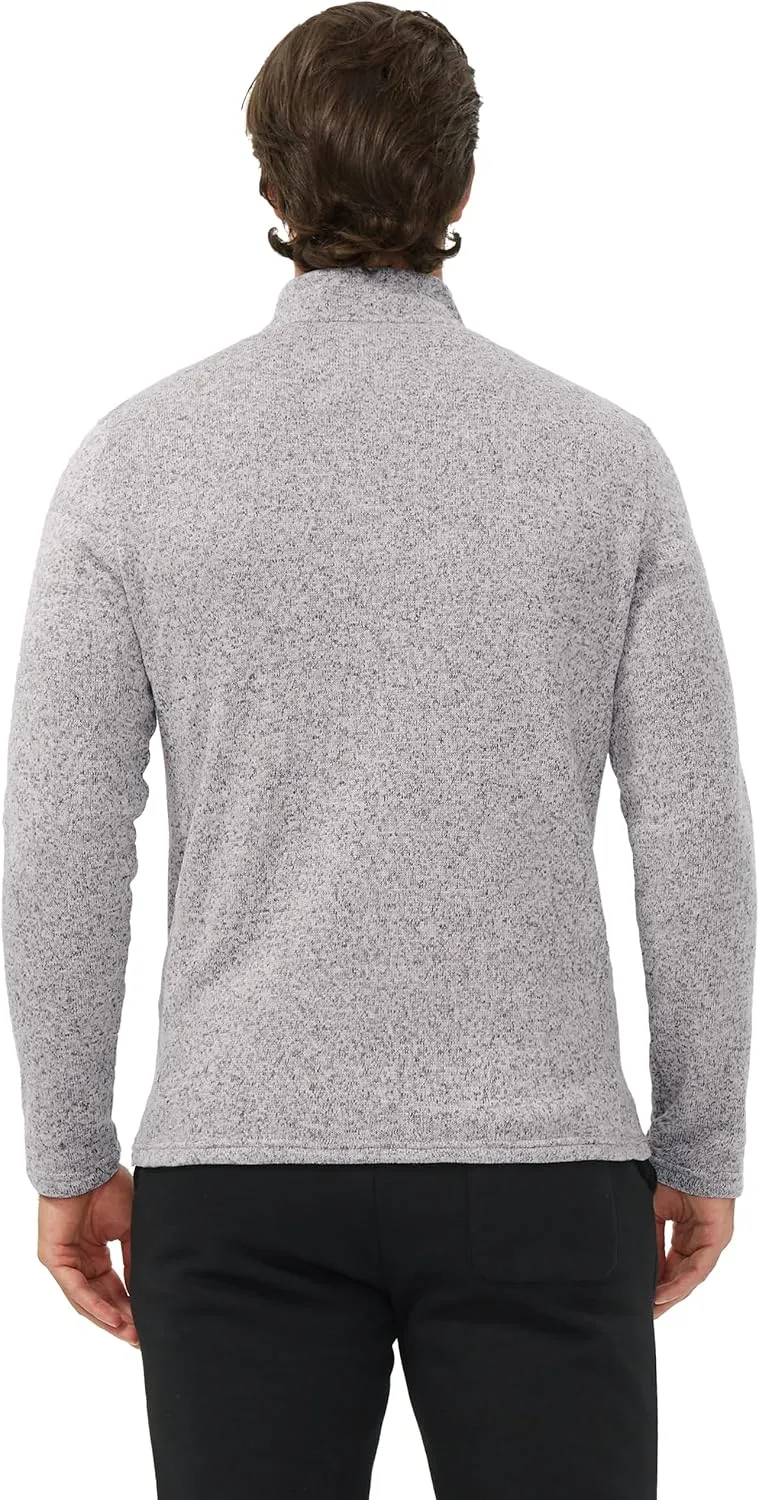 Pioneer Camp Mens Quarter Zip Pullover Fleece Sweater with Zipper Pocket Long Sleeve Sweatshirt Lightweight Thermal Jacket