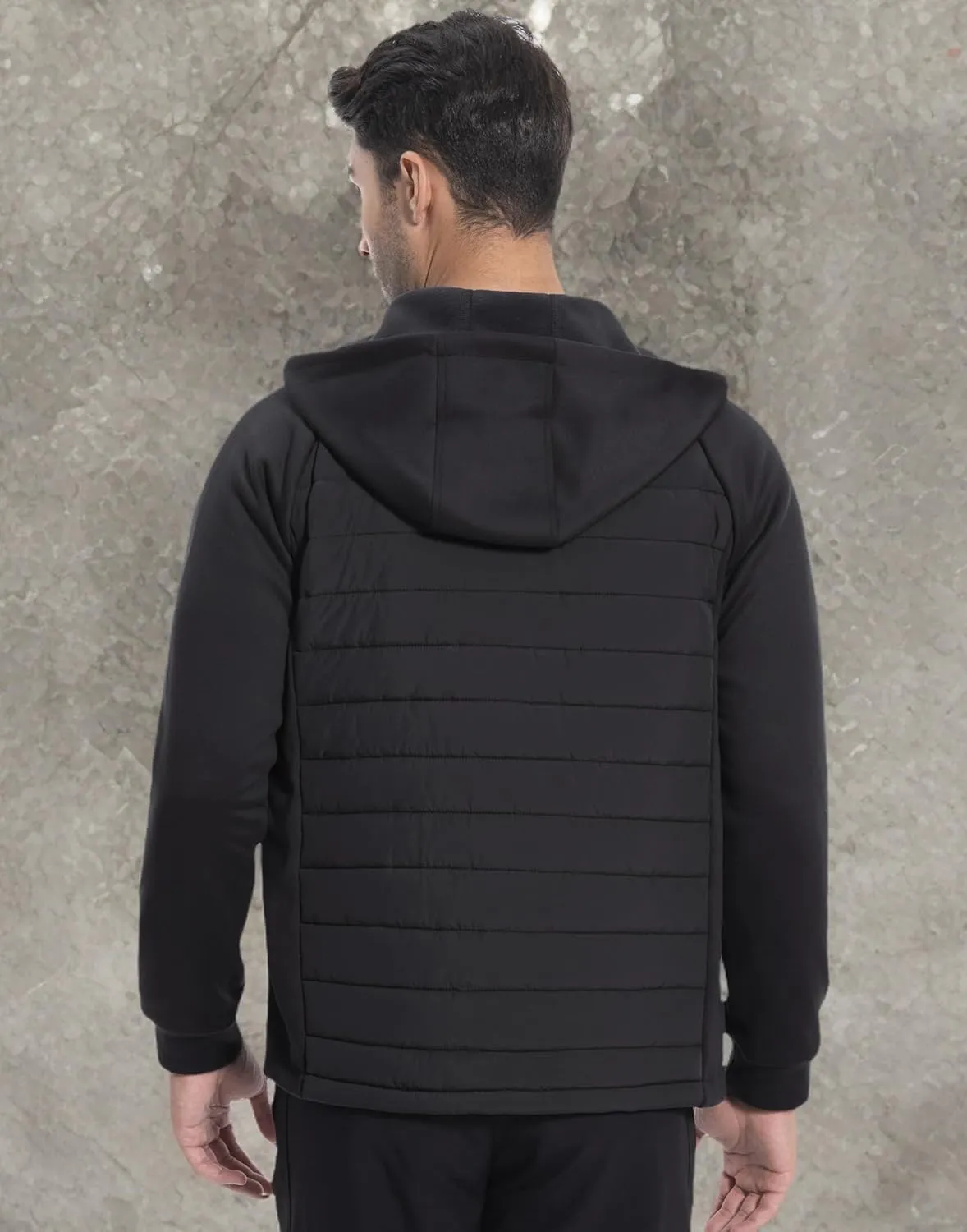 Pioneer Camp Men's Running Jacket Lightweight Puffer Jacket Hybrid Winter Warm Up Insulated Thermal Coat Hiking Golf Sports