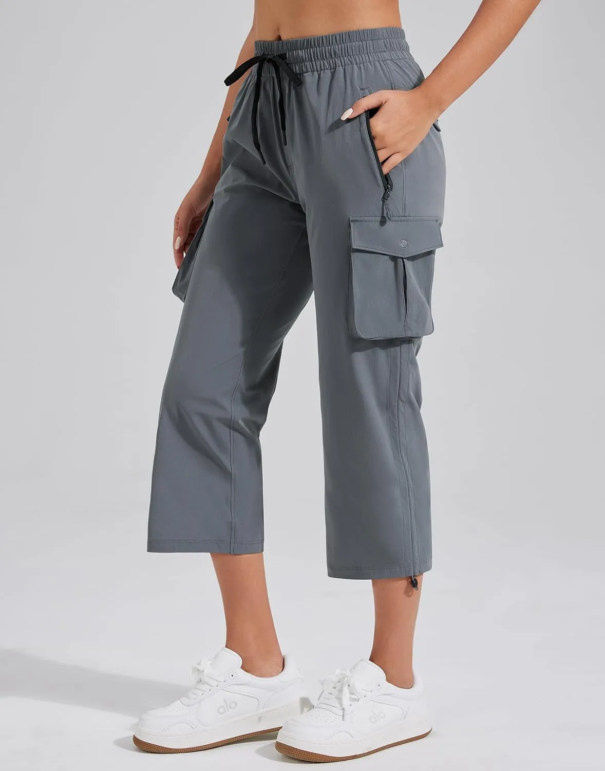 Pioneer Camp Women's Cargo Capris Hiking Pants Lightweight Quick Dry Outdoor Camping Stretch Summer Pants for Women Casual