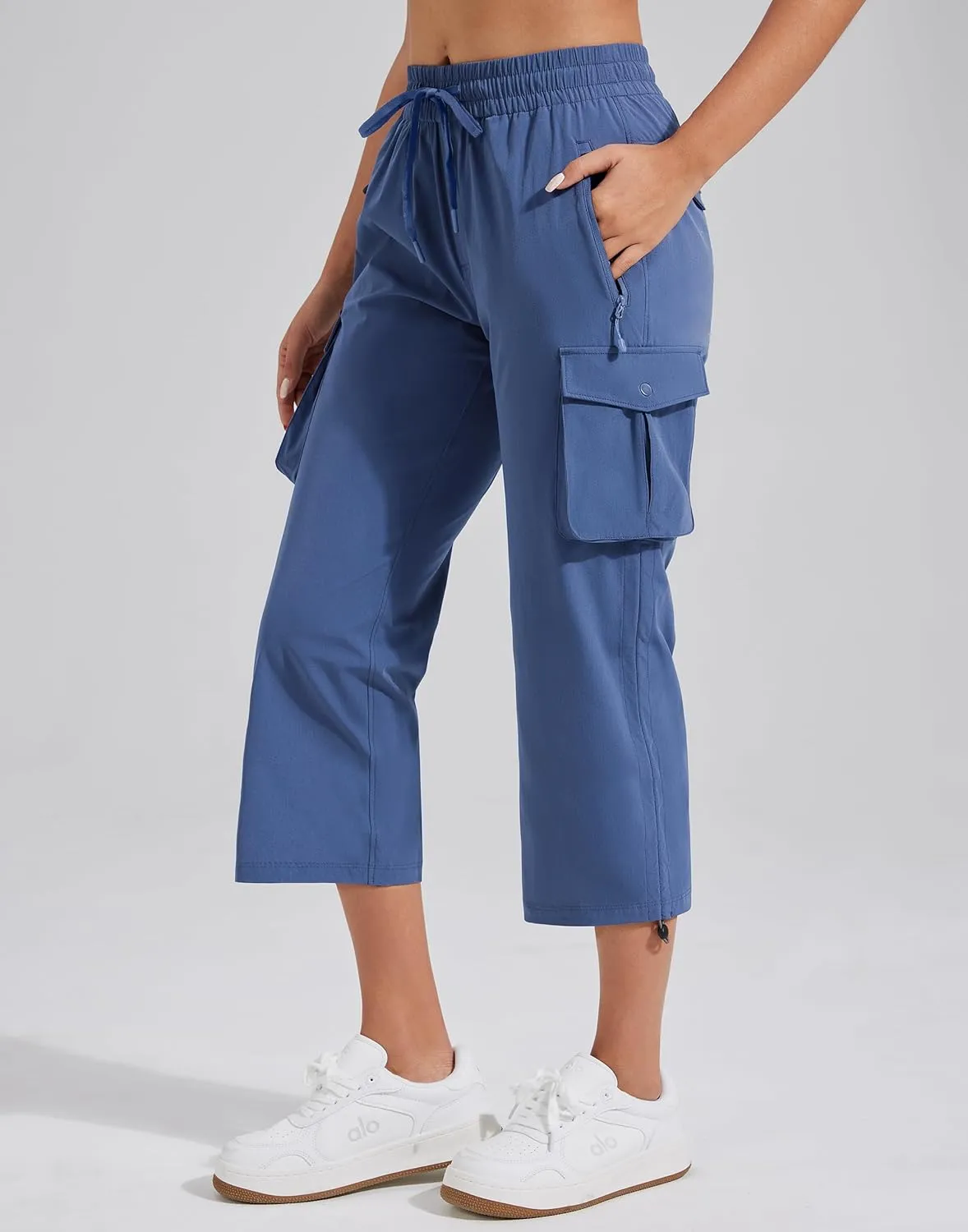 Pioneer Camp Women's Cargo Capris Hiking Pants Lightweight Quick Dry Outdoor Camping Stretch Summer Pants for Women Casual