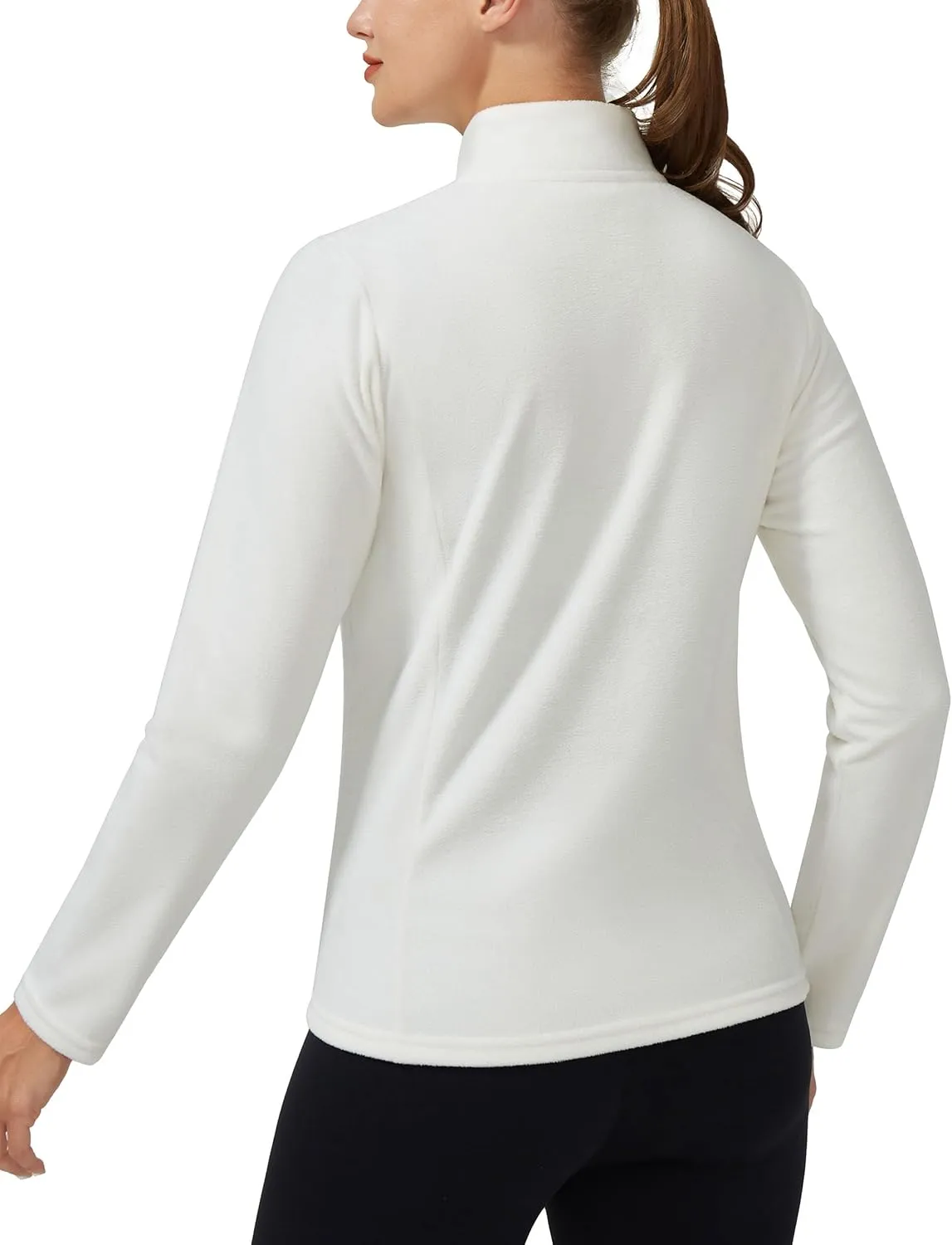 Pioneer Camp Women's Polar Fleece Quarter Zip Pullover Long Sleeve Lightweight Sweatshirt Thermal Athletic Base Layer Tops